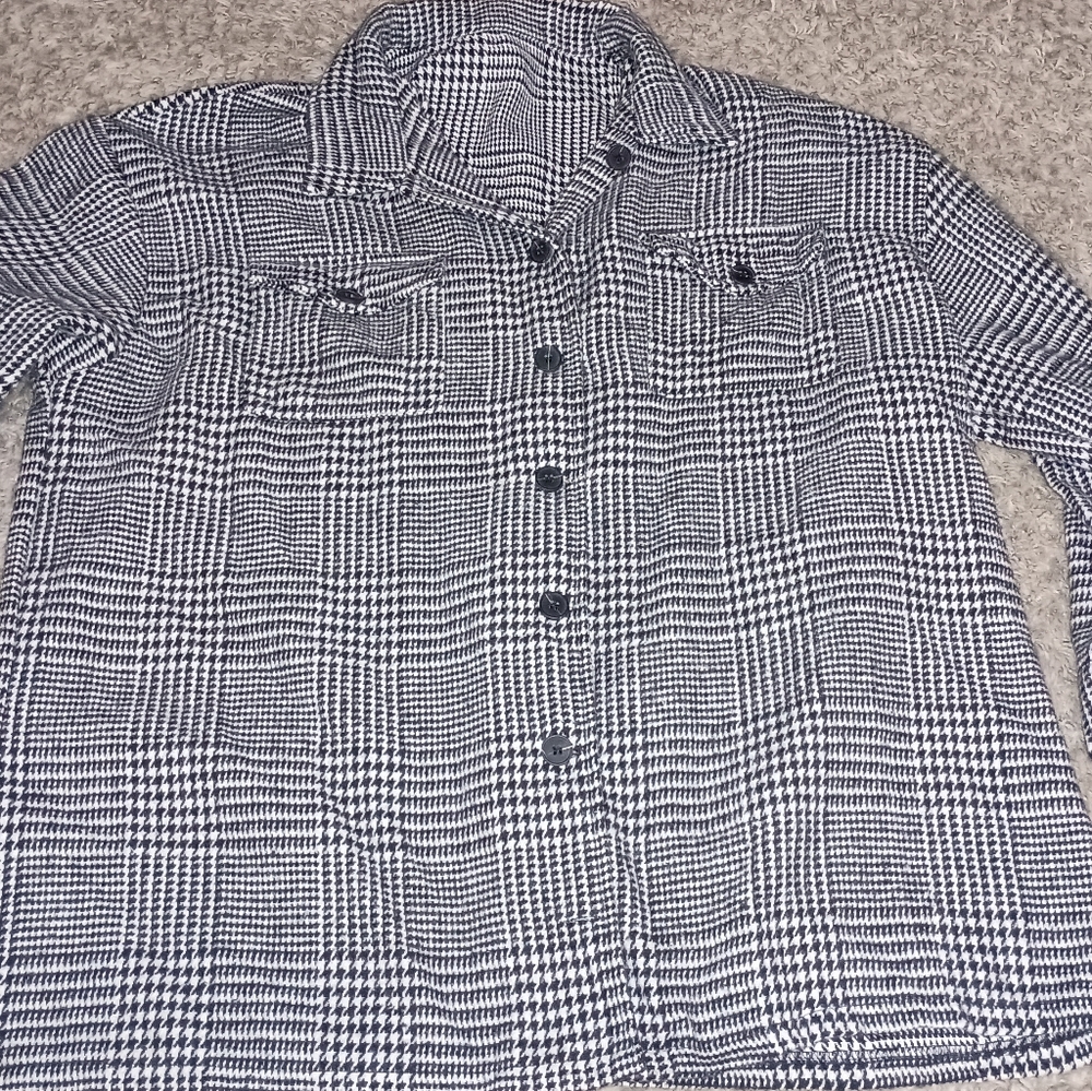 Women's Unbranded Overthrow Shirt Size‎ 2XL Color Black White Mom Winter Warm...